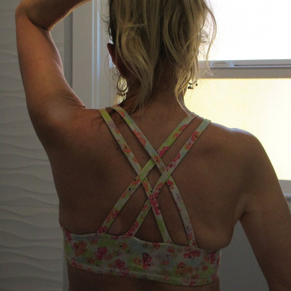 Free People Floral Velvet Bralette, Size M